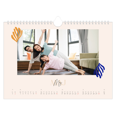 Fotokalender A4 — Minimalistisk koral [Maj]