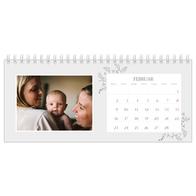 Bordkalendere — Håndtegnet blomster [Februar]