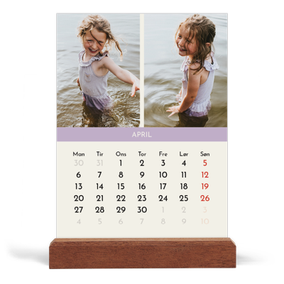 Staffeli kalender - stående  — Pastel kapitler [April]