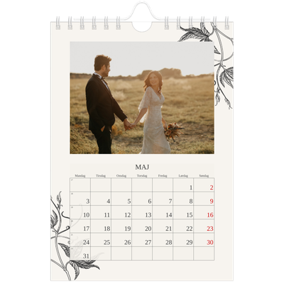 A5 Foto Kalender — Blek & blomst [Maj]