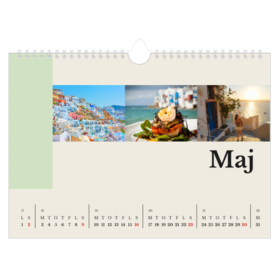 Fotokalender A4 — Verdens seværdigheder [Maj]