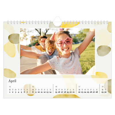 Fotokalender A4 — Akvarelspot [April]