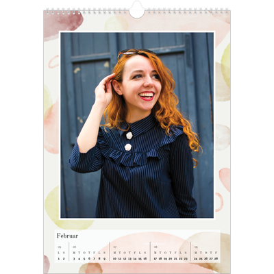 Årskalender A3 — Akvarelspot [Februar]