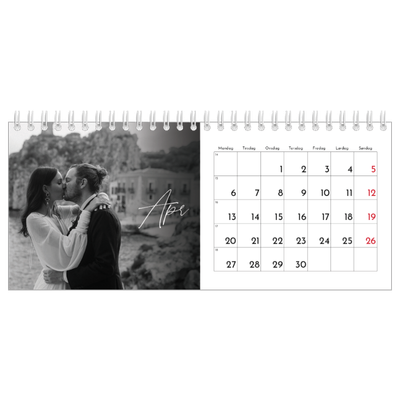 Bordkalendere — Elegant skrift [April]