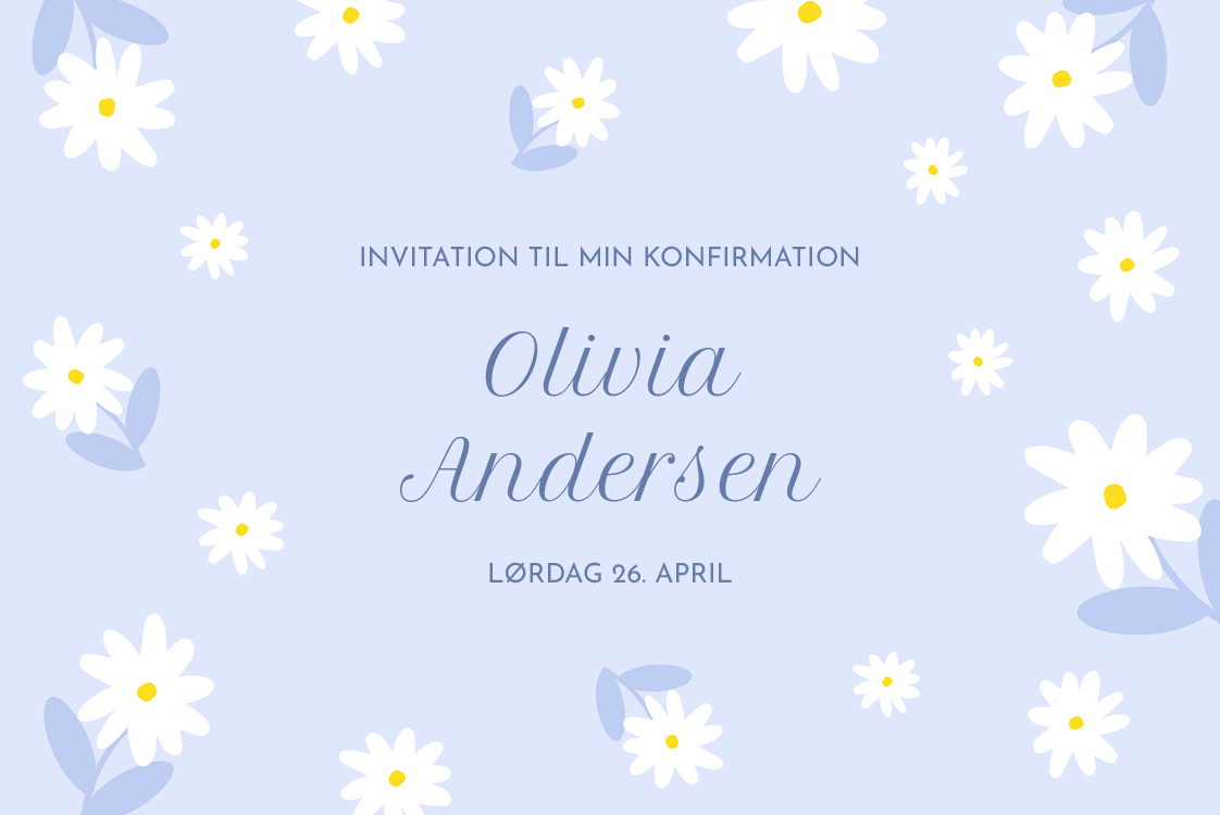Invitationer — Pastel blomster