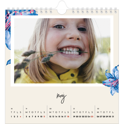 Årskalender kvadratisk — Malte blomster [kalender forside]