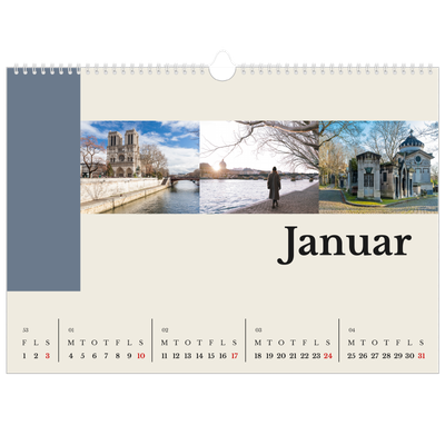 A3 Foto Kalender — Verdens seværdigheder [Januar]