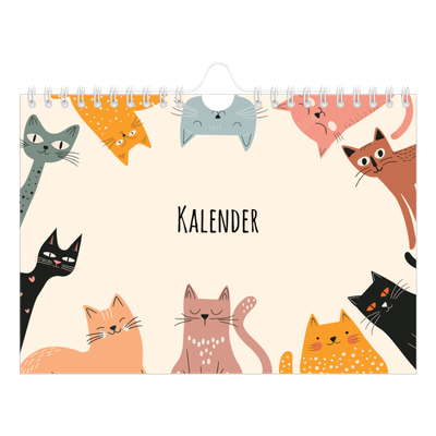 A5 Foto Kalender — Kattepoter og kruseduller [kalender forside]