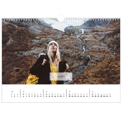 A3 Foto Kalender — Klassisk kalender [Marts]