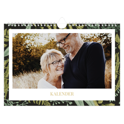 Fotokalender A4 — Blomstret tapet [kalender forside]
