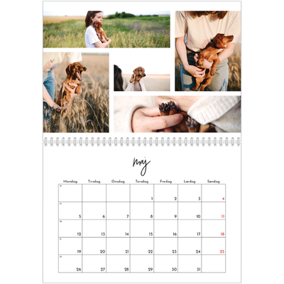 Fotokalender A4 dobbelt (30 x 40 cm) — Billedcollage [kalender forside]