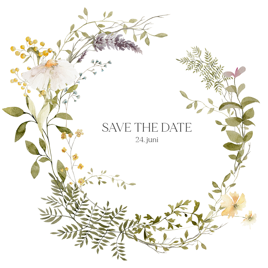 Save the date — Glæde i blomstring