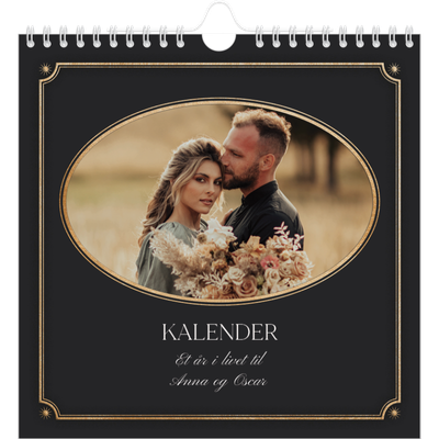 Årskalender kvadratisk — Vintage klassisk [kalender forside]