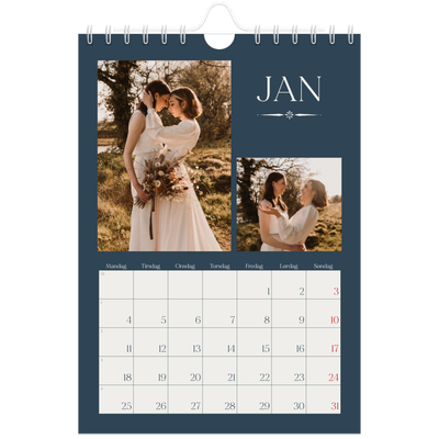 A5 Foto Kalender — Skifer & seriffer [Januar]