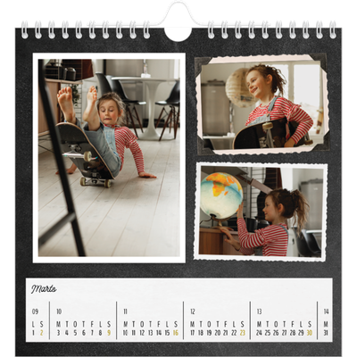 Årskalender kvadratisk — Vintage [Marts]