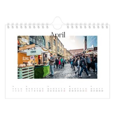 A5 Foto Kalender — Min rejseskildring [April]