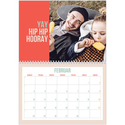 Fotokalender A4 dobbelt (30 x 40 cm) — Lys og smuk [Februar]