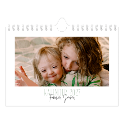 A5 Foto Kalender — Flere fonter [kalender forside]