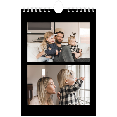 A5 Foto Kalender — Sort ramme [kalender forside]