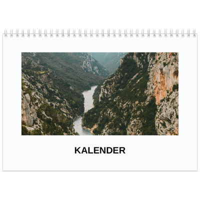 Fotokalender A4 dobbelt (30 x 40 cm) — Simpelt billede [kalender forside]