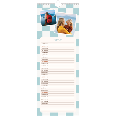 Køkkenkalender  — Retro mønstre [Februar]