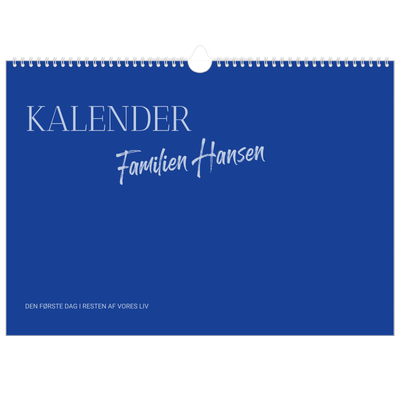 A3 Foto Kalender — Klassisk kobolt [kalender forside]