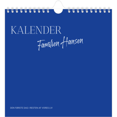 Årskalender kvadratisk — Klassisk kobolt [kalender forside]