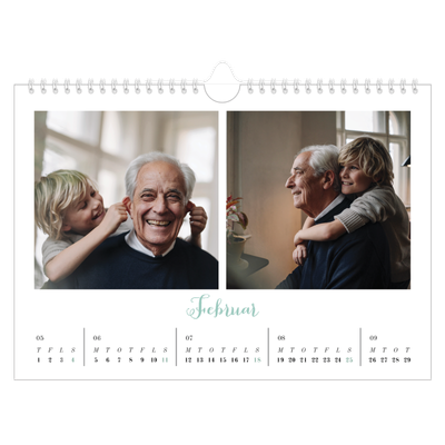 Fotokalender A4 — Hej verden [Februar]