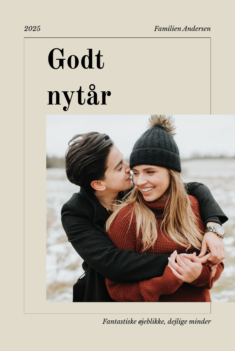 Kort — Sort enkel ramme