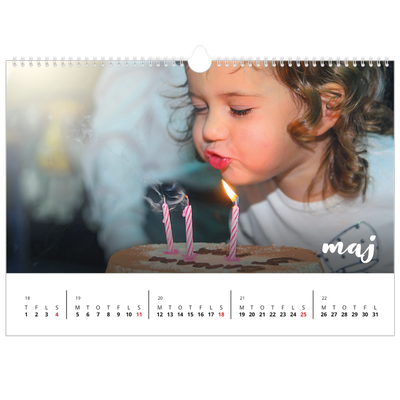 A3 Foto Kalender — Simpel skrift [kalender forside]