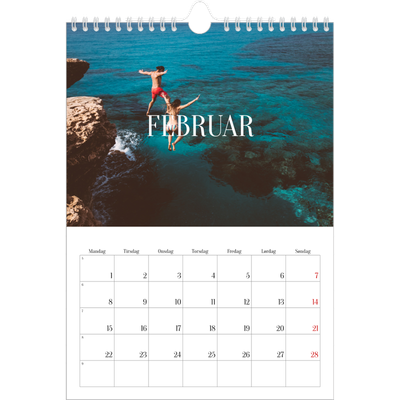 Fotokalender A4 (20 x 30 cm) — Endeløs flugt [Februar]