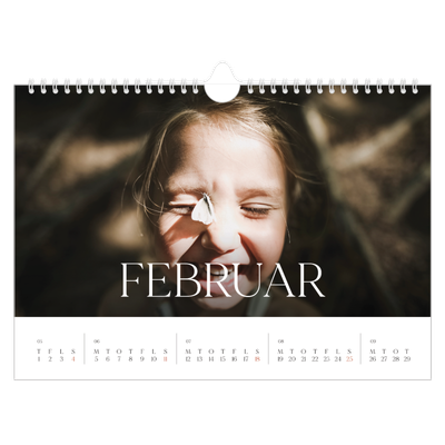 Fotokalender A4 — Tolv store måneder [Februar]