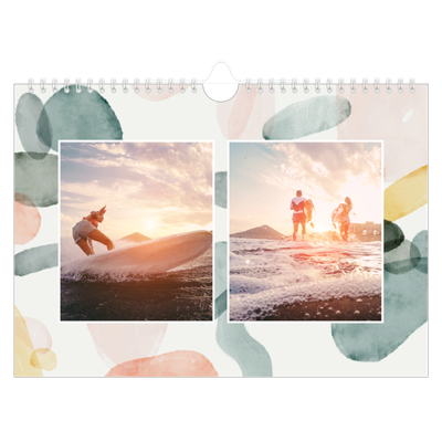 Fotokalender A4 — Akvarelspot [kalender forside]