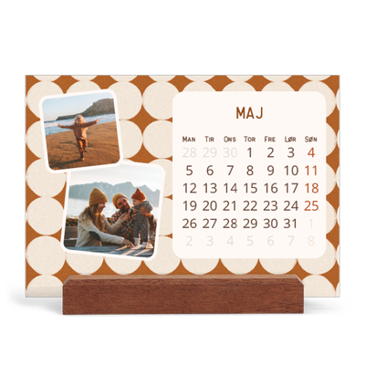Staffeli kalender - liggende  — Retro mønstre [kalender forside]