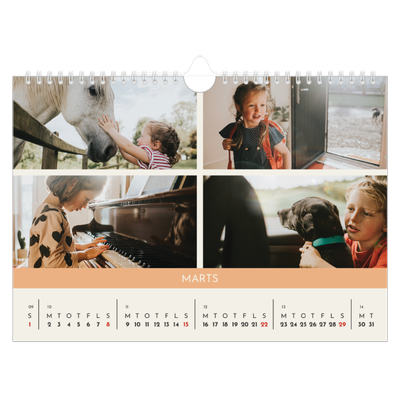 Fotokalender A4 — Pastel kapitler [Marts]