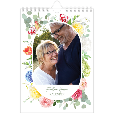 A5 Foto Kalender — Klassiske blomster [kalender forside]