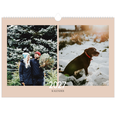 A3 Foto Kalender — Overlappende tekst [kalender forside]