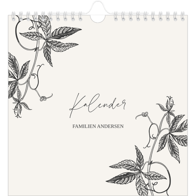 Årskalender kvadratisk — Blek & blomst [kalender forside]