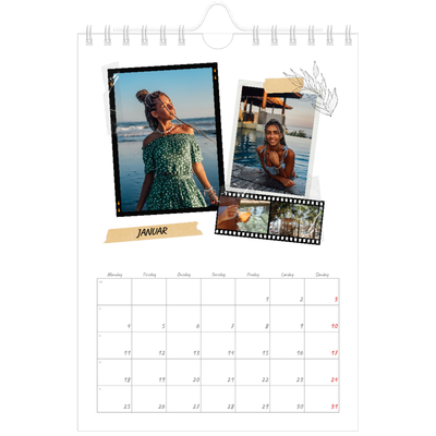 A5 Foto Kalender — Scrapbook stil [Januar]