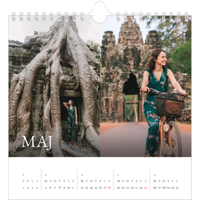 Årskalender kvadratisk — Simpel serif [kalender forside]