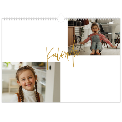 A3 Foto Kalender — Guldstift [kalender forside]