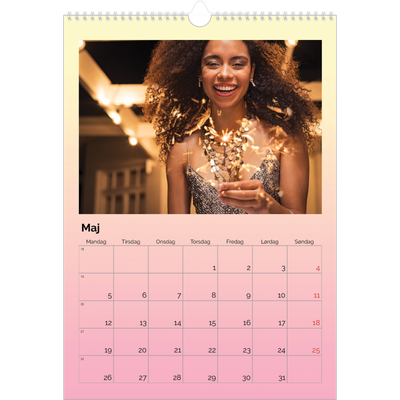 Årskalender A3 — Pastelfarver [kalender forside]