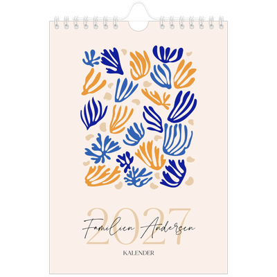 A5 Foto Kalender — Minimalistisk koral [kalender forside]