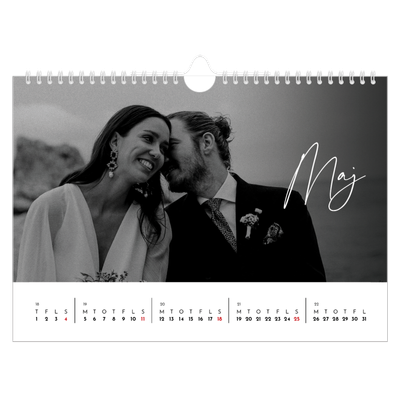 Fotokalender A4 — Elegant skrift [kalender forside]