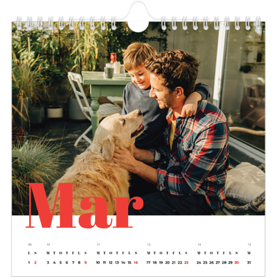 Årskalender kvadratisk — Et fantastisk år [Marts]