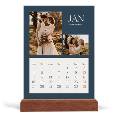 Staffeli kalender - stående  — Skifer & seriffer [Januar]
