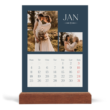 Staffeli kalender - stående — Skifer & seriffer