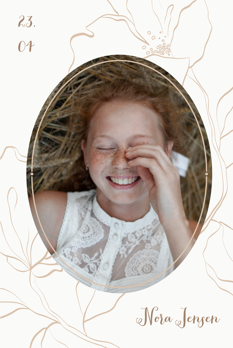 Invitationer — Blomsterlinjer