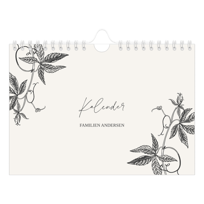 A5 Foto Kalender — Blek & blomst [kalender forside]