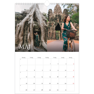 Årskalender A3 — Simpel serif [kalender forside]